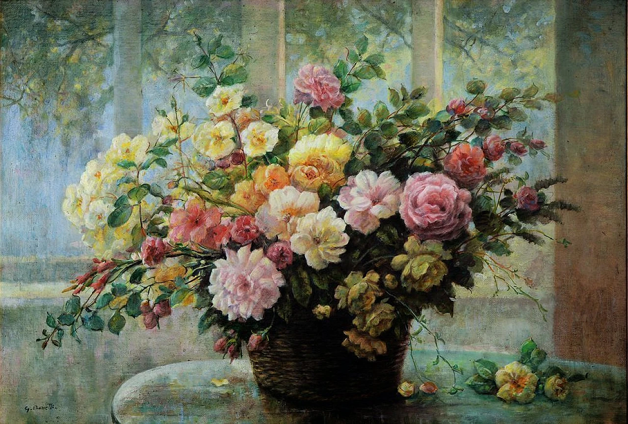 Blossoming Splendor, olio su tela di Giovanni Bonetti, anni 2000 2