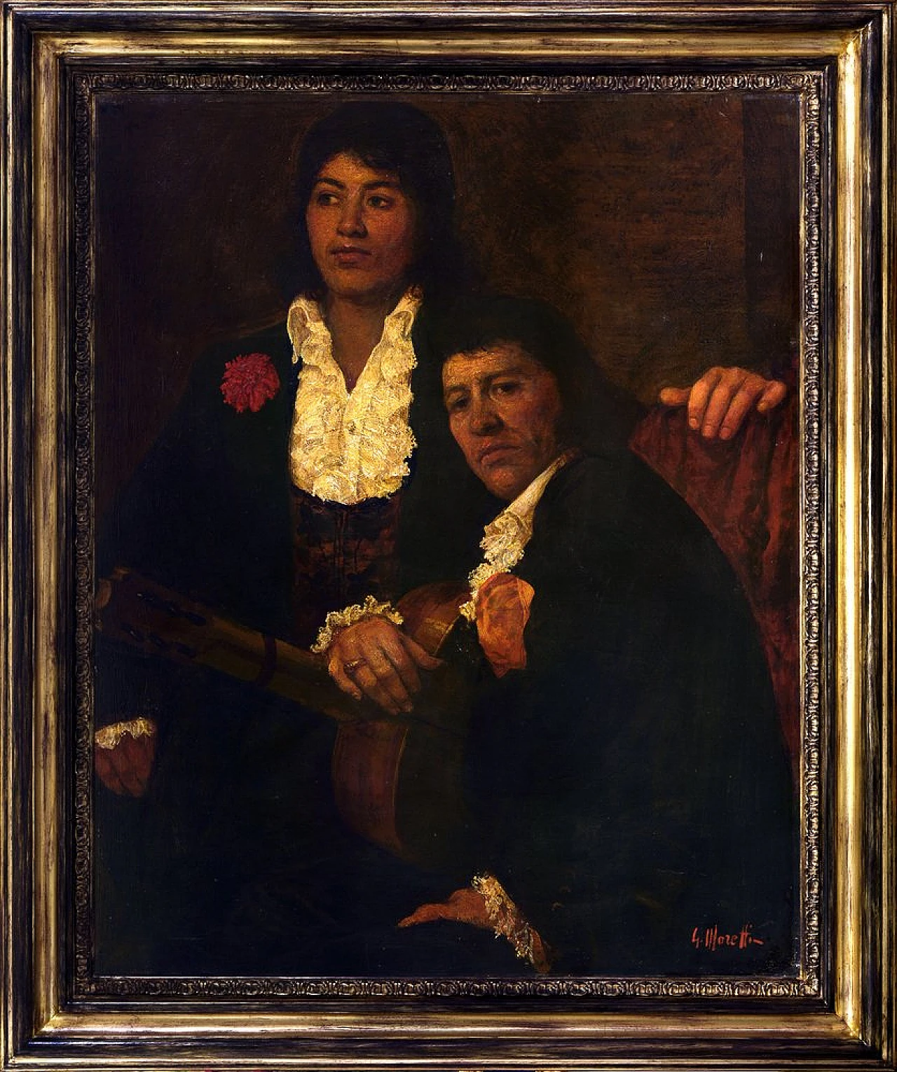 Prima del concerto di Giacomo Moretti, olio su tela, anni '70 1