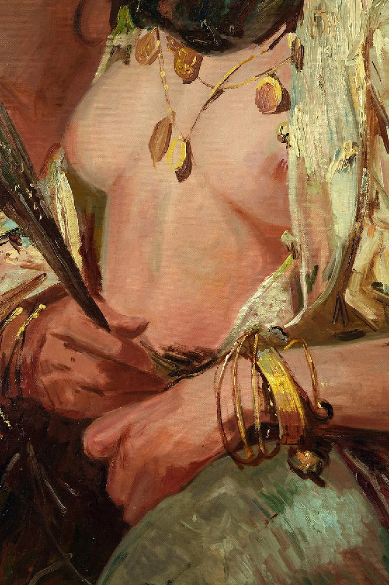 Sguardo accattivante di Giacomo Moretti, olio su tela, anni '60 4