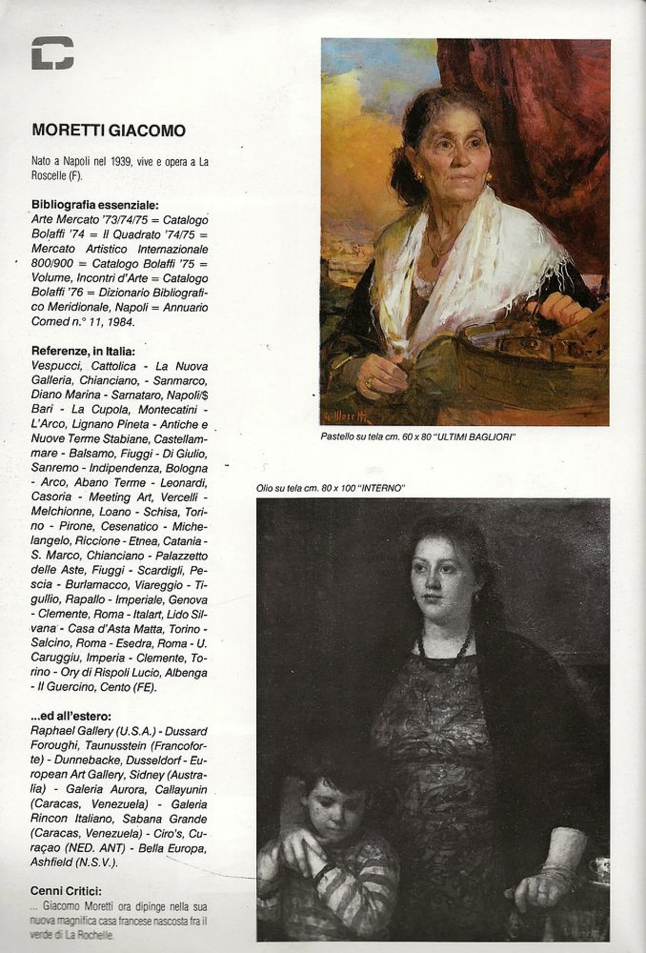 Prima del concerto di Giacomo Moretti, olio su tela, anni '70 7