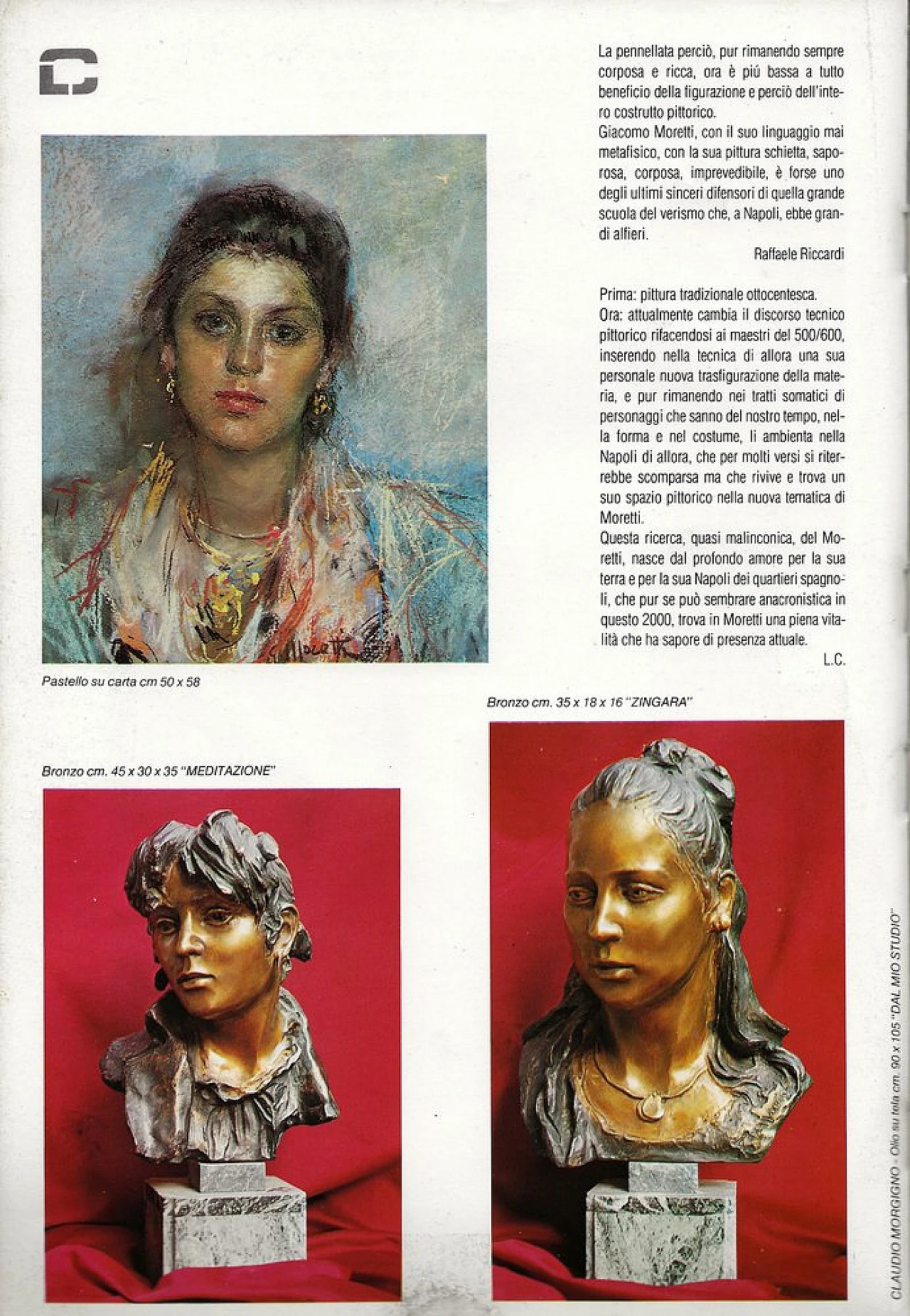 Sguardo accattivante di Giacomo Moretti, olio su tela, anni '60 8