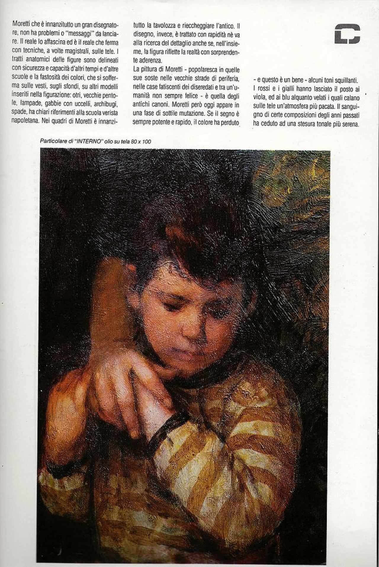 Sguardo accattivante di Giacomo Moretti, olio su tela, anni '60 11