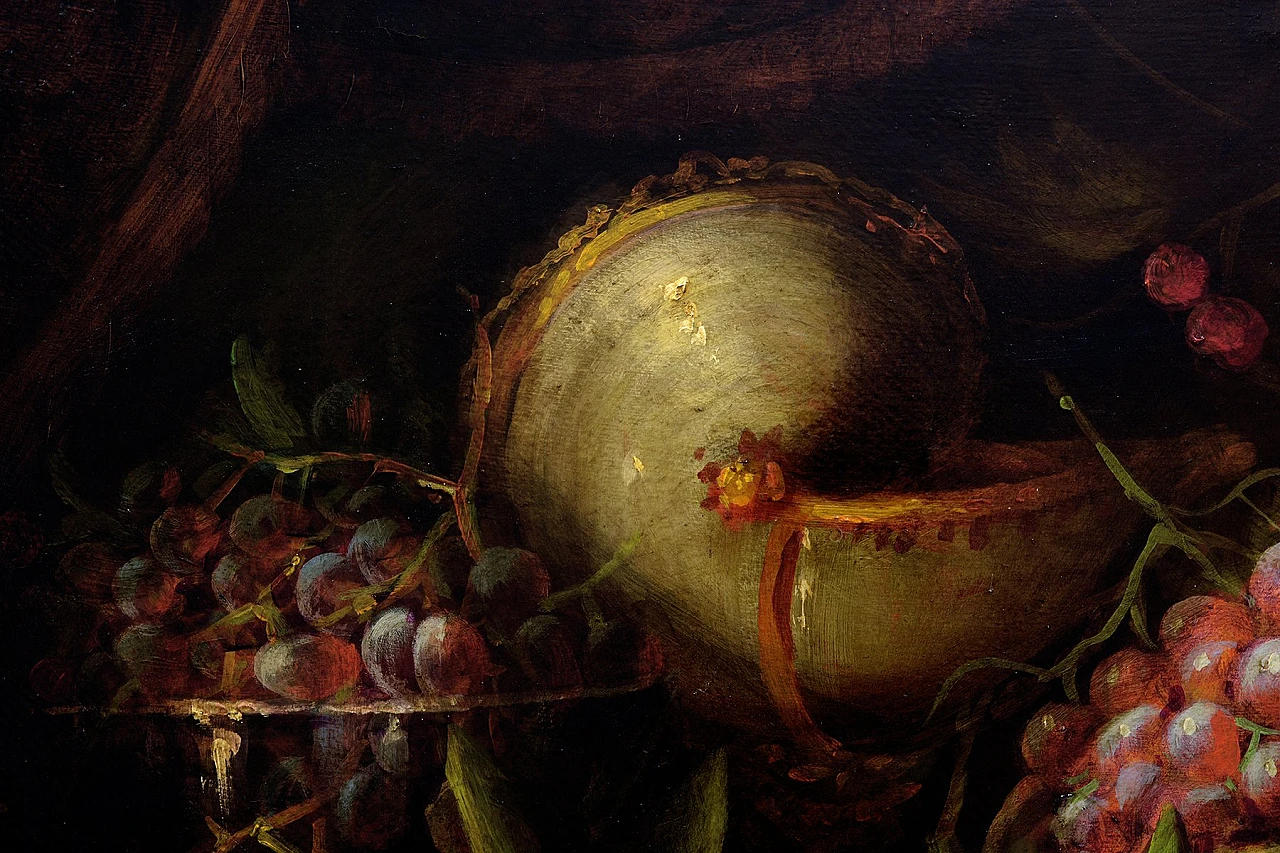 Natura morta di Massimo Reggiani olio su tela con cornice, anni '90 3