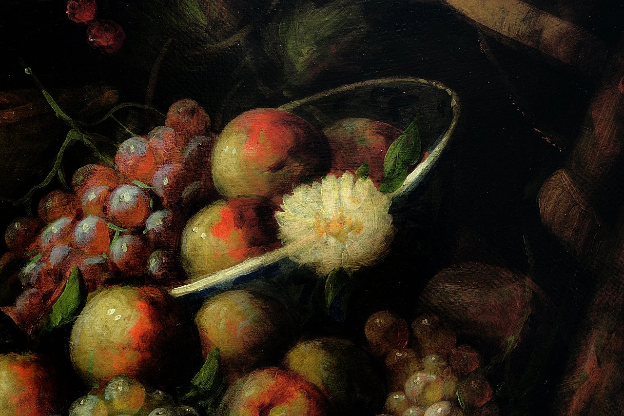 Natura morta di Massimo Reggiani olio su tela con cornice, anni '90 4