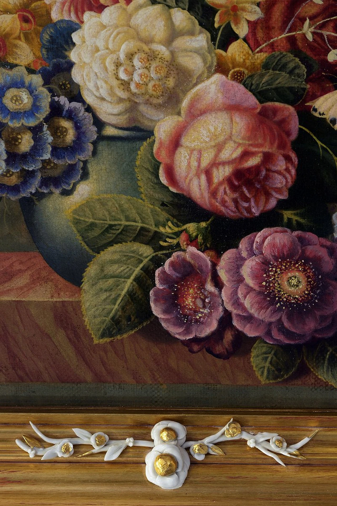 Composizione floreale di Carlo De Tommasi, olio su tela, anni 2000 2