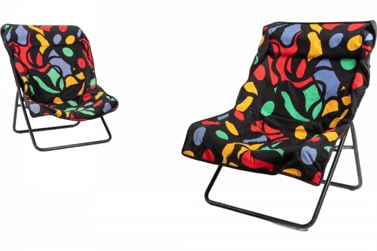 Pair of Pop Art folding chairs, 1990s 10