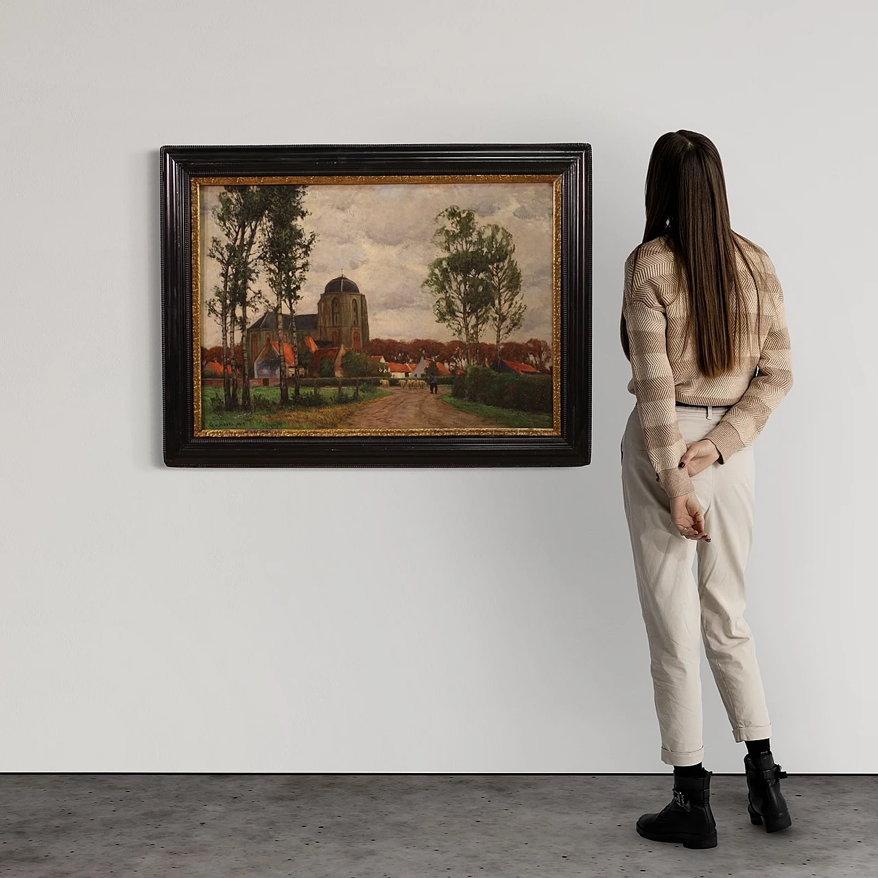 Landscape signed G. V. Hoven, oil on canvas, 1918 3