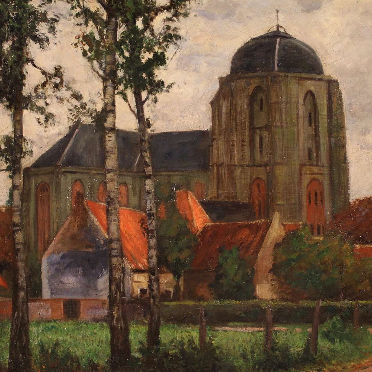 Landscape signed G. V. Hoven, oil on canvas, 1918 7