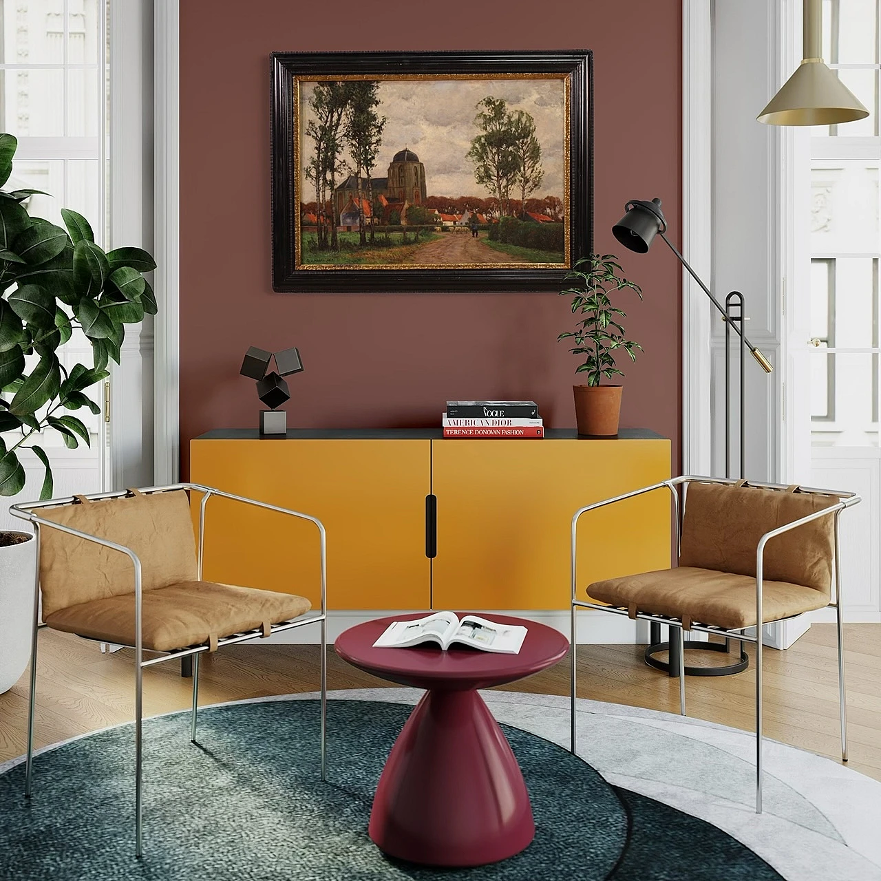 Landscape signed G. V. Hoven, oil on canvas, 1918 8