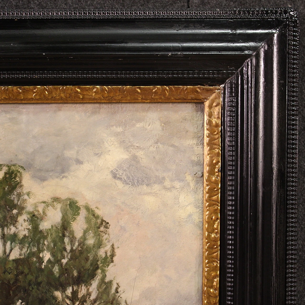 Landscape signed G. V. Hoven, oil on canvas, 1918 11