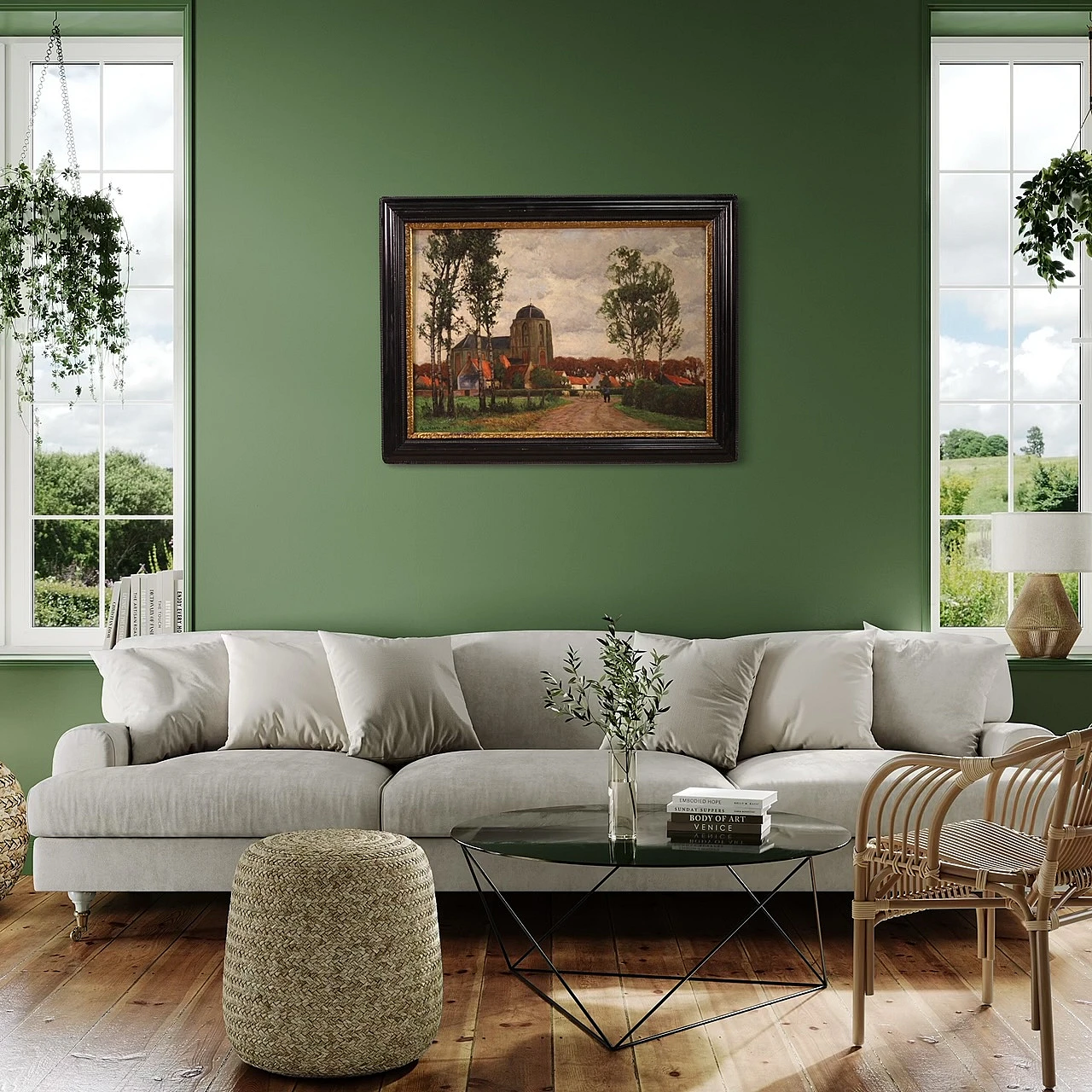 Landscape signed G. V. Hoven, oil on canvas, 1918 13