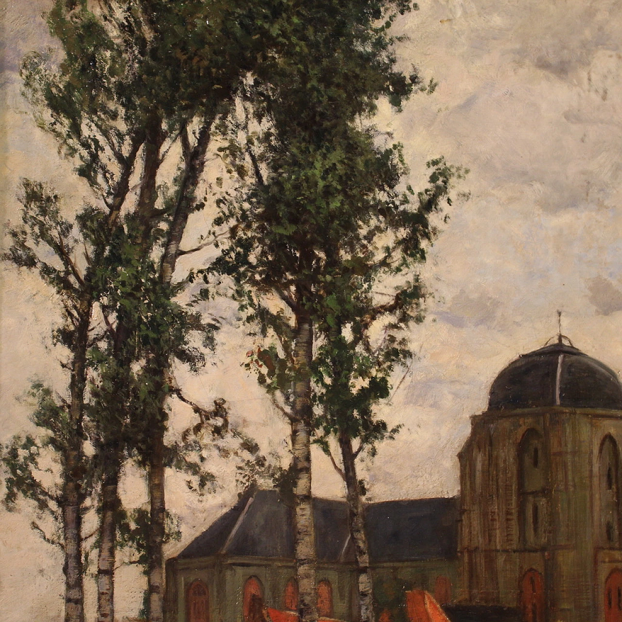 Landscape signed G. V. Hoven, oil on canvas, 1918 14