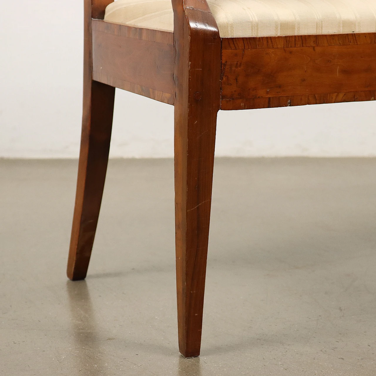 Empire cherry wood and striped walnut sofa, early 19th century 6