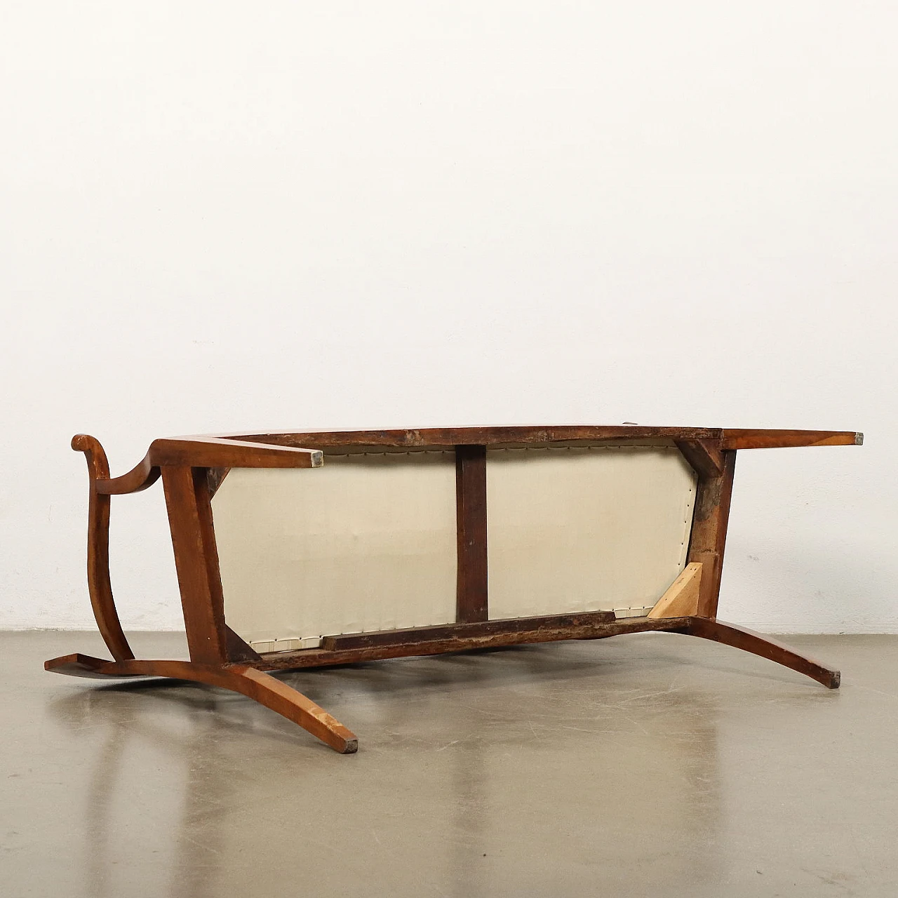 Empire cherry wood and striped walnut sofa, early 19th century 9