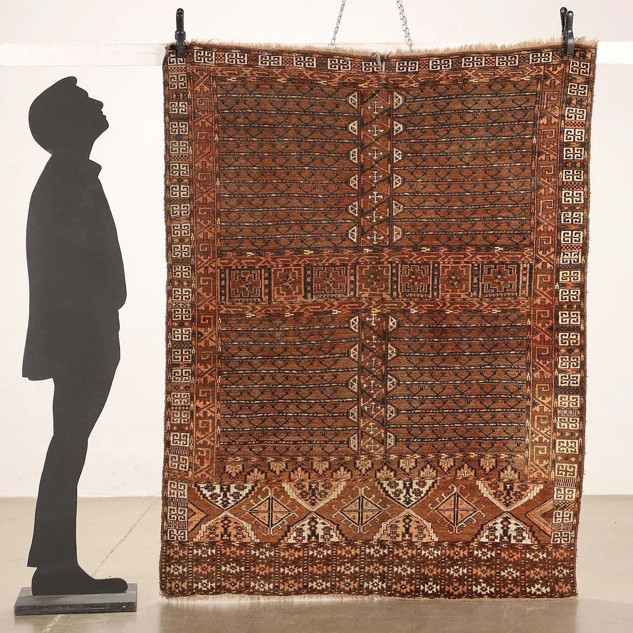 Turkmen wool Bukhara Tekke rug 2