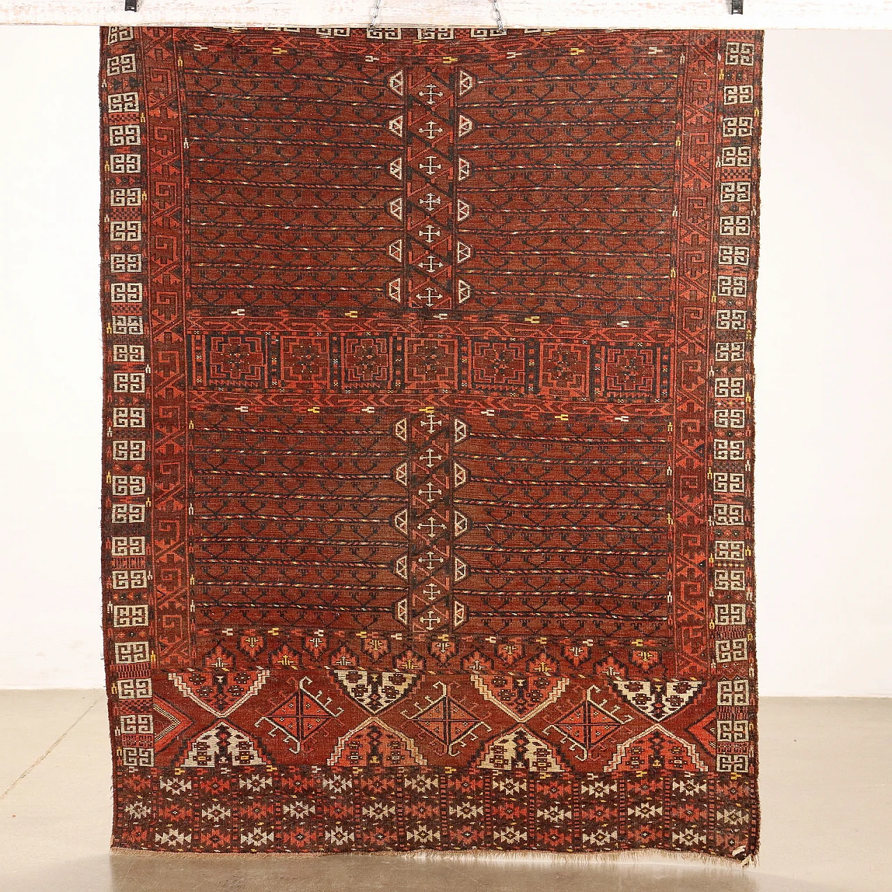 Turkmen wool Bukhara Tekke rug 7
