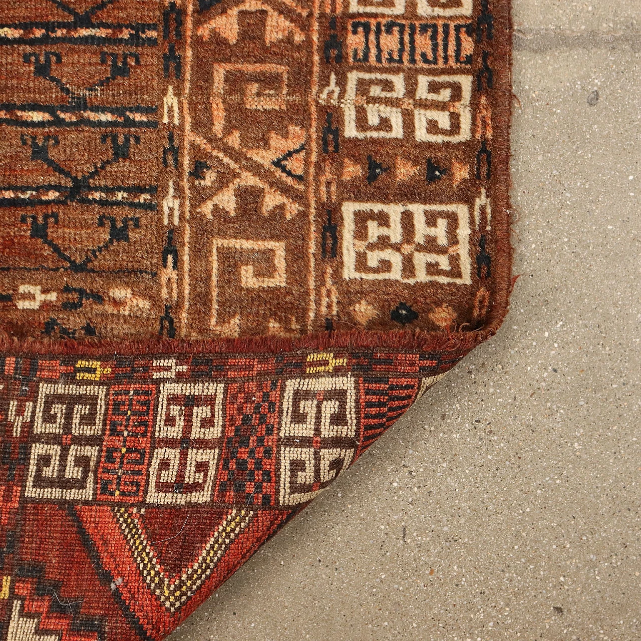 Turkmen wool Bukhara Tekke rug 8