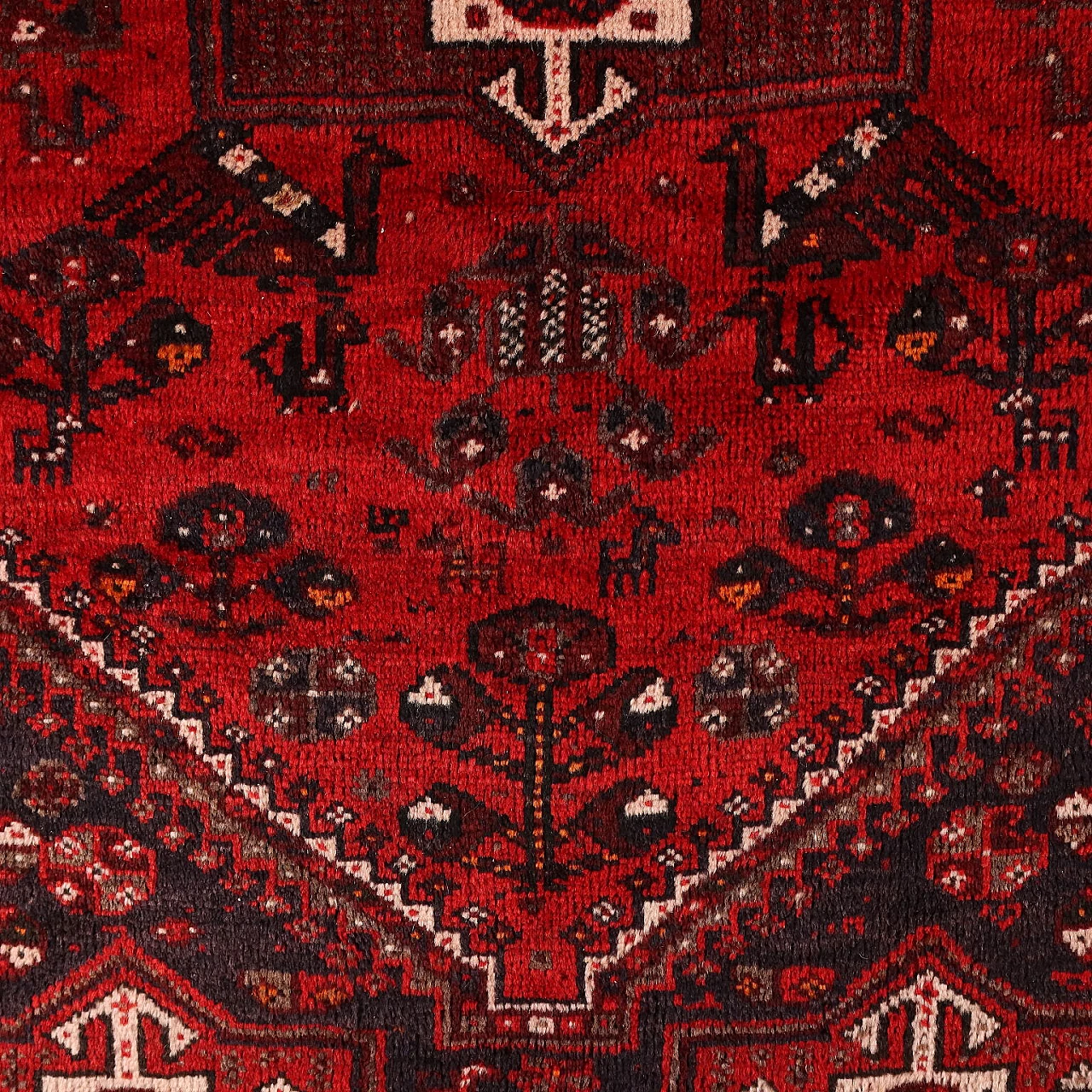 Iranian Shiraz coarse-knotted wool carpet 4
