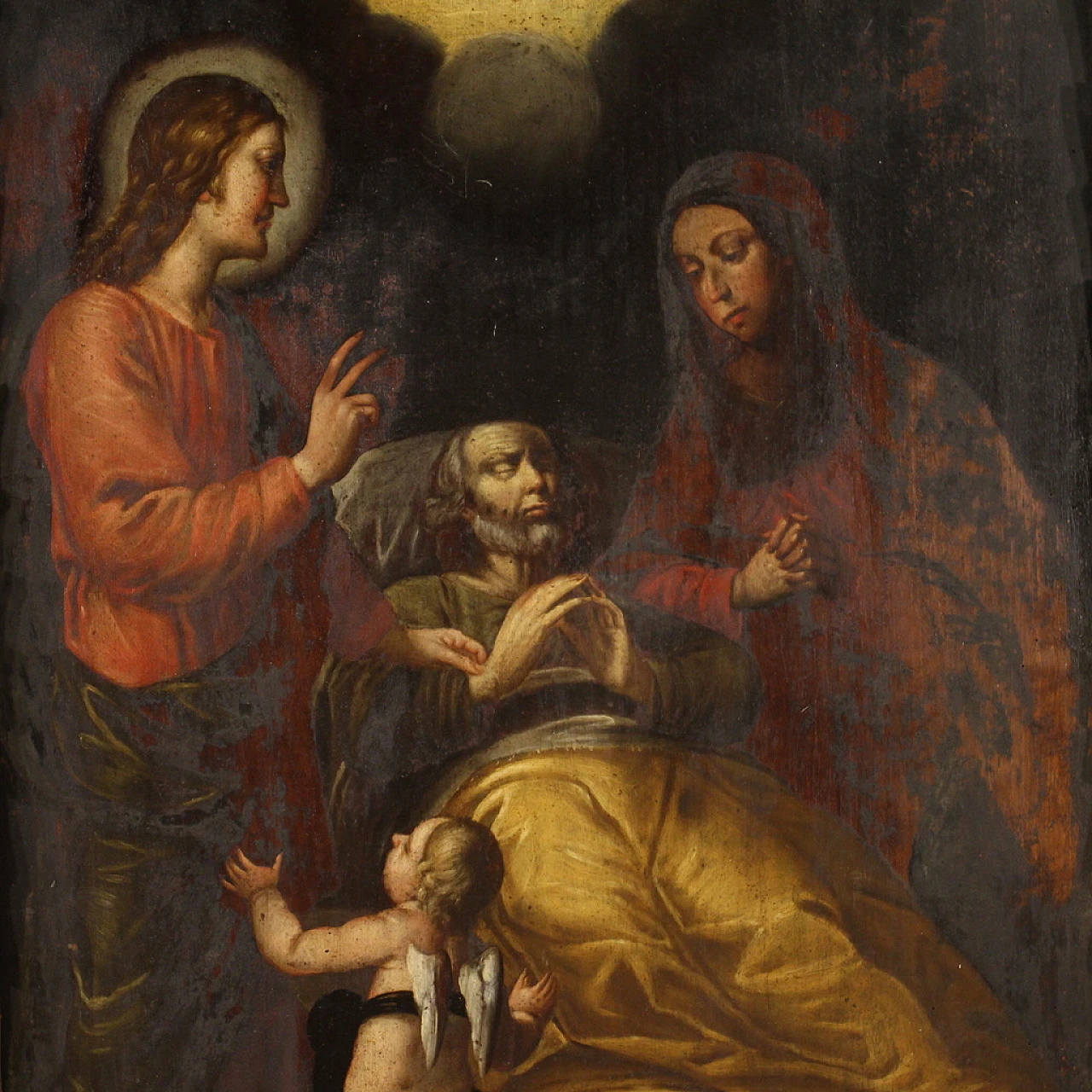 The Death of Joseph, oil on panel, 19th century 2