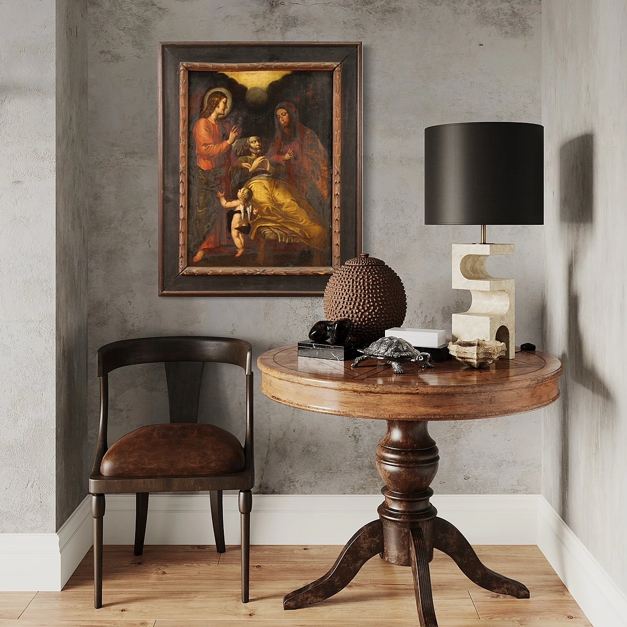 The Death of Joseph, oil on panel, 19th century 9