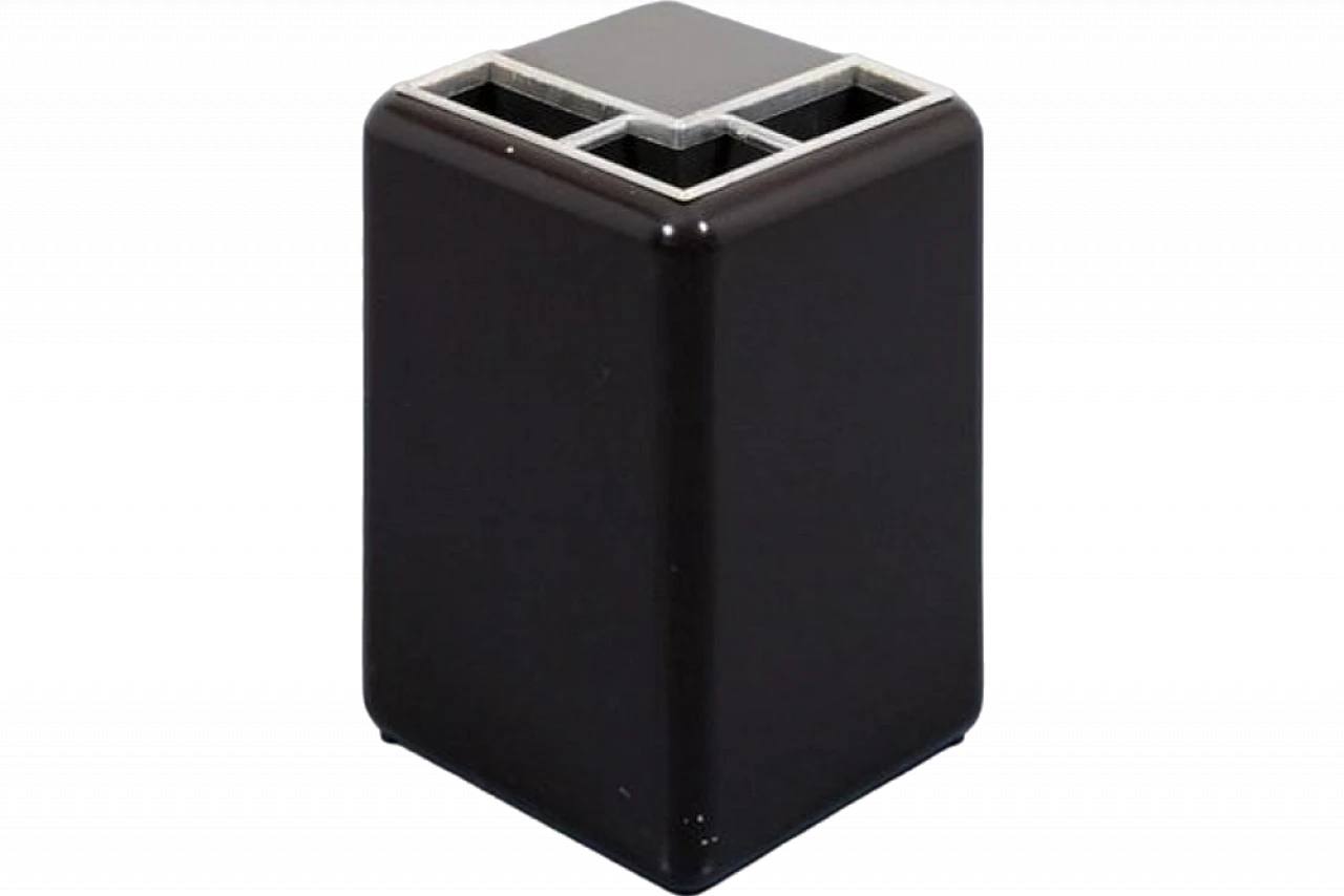 Portaombrelli in plastica marrone, anni '70 5