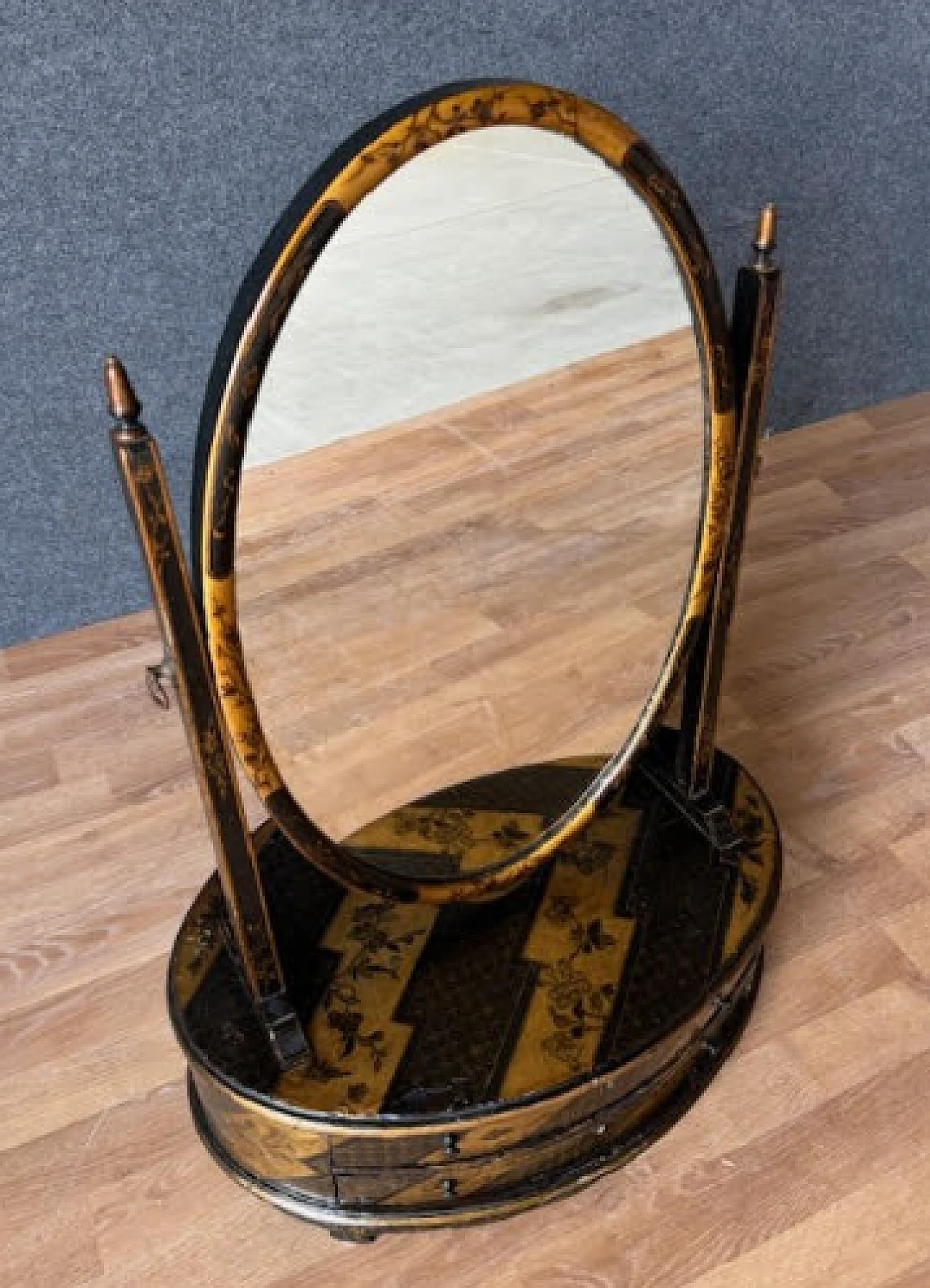 Psiche da tavolo laccato e dorato con motivi a chinoiserie, '800 11