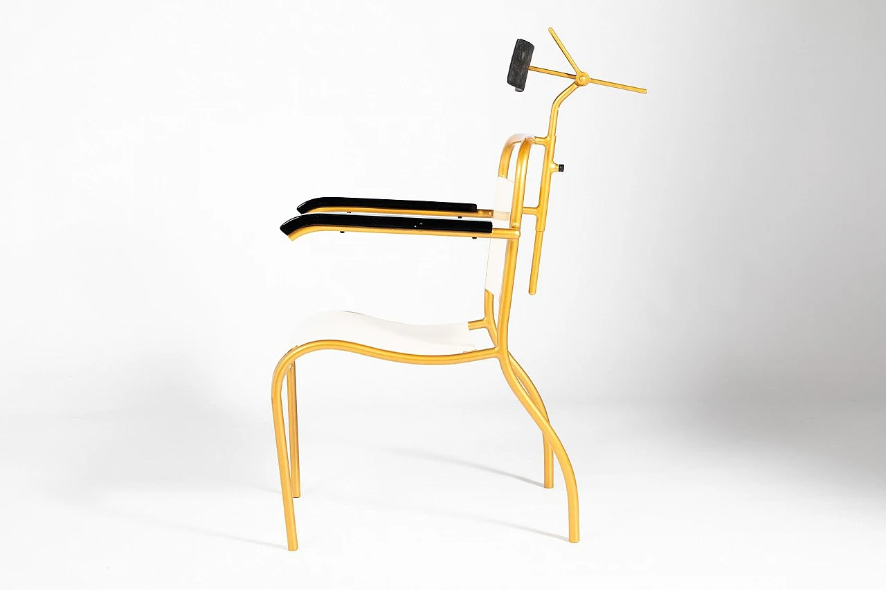 Dentist chair with painted tubolar steel frame, 1950s 2