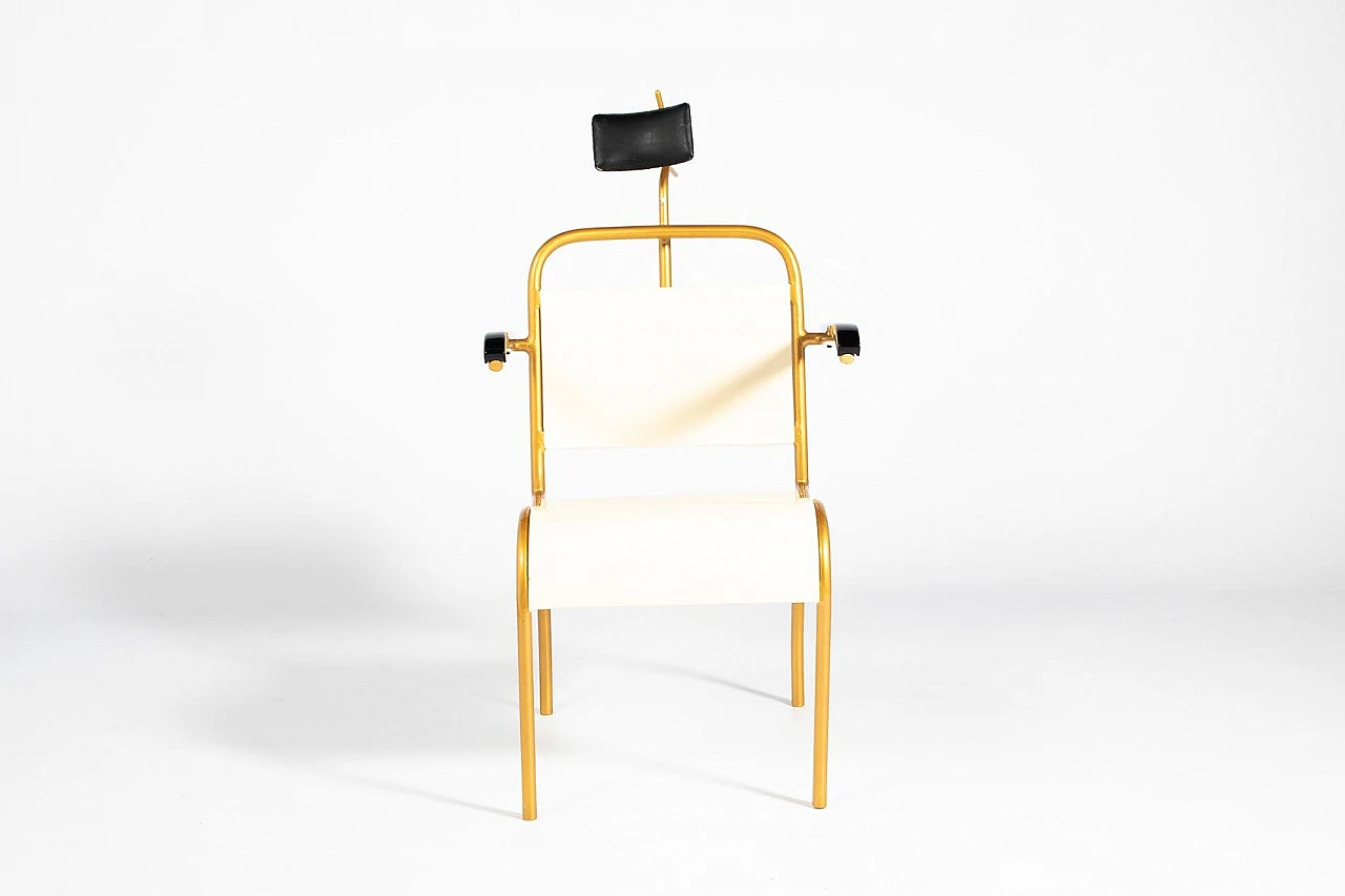 Dentist chair with painted tubolar steel frame, 1950s 6