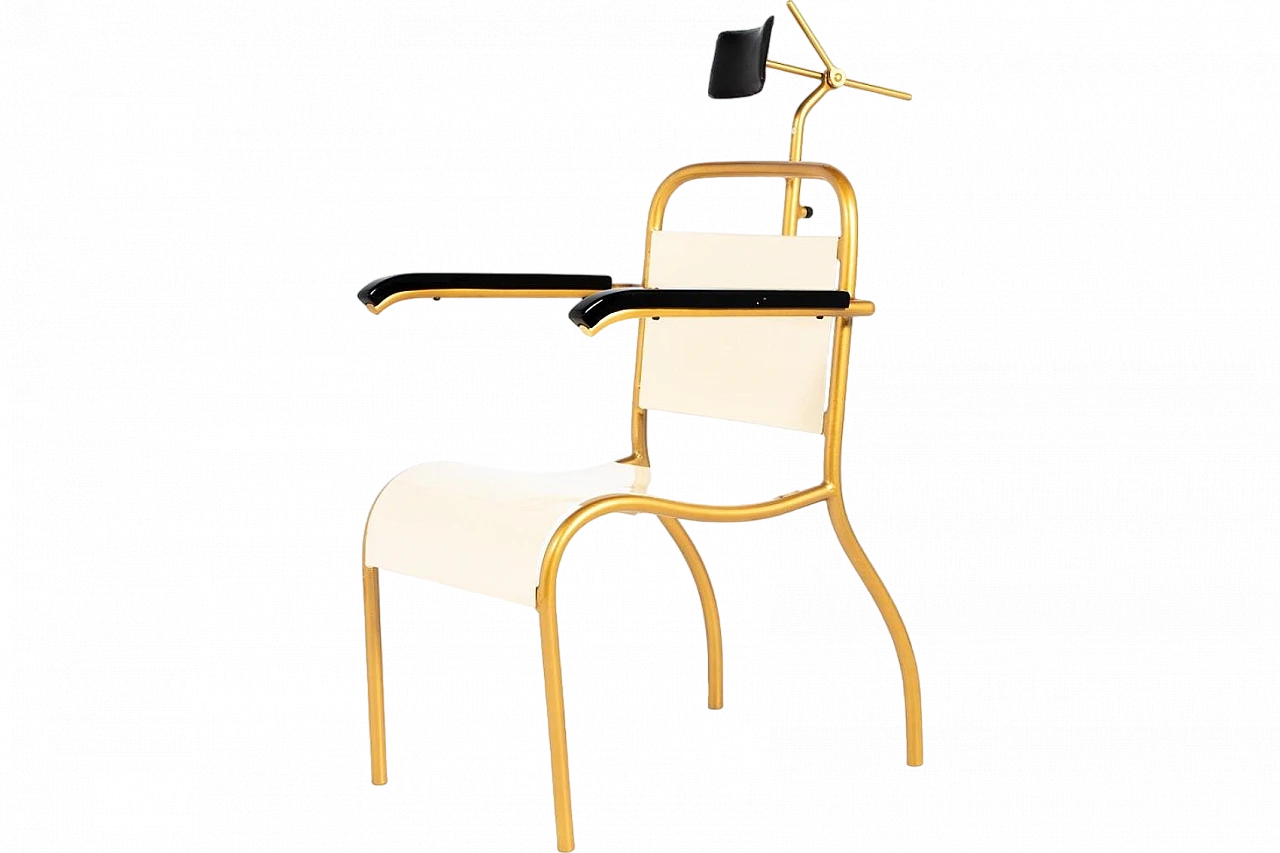 Dentist chair with painted tubolar steel frame, 1950s 8