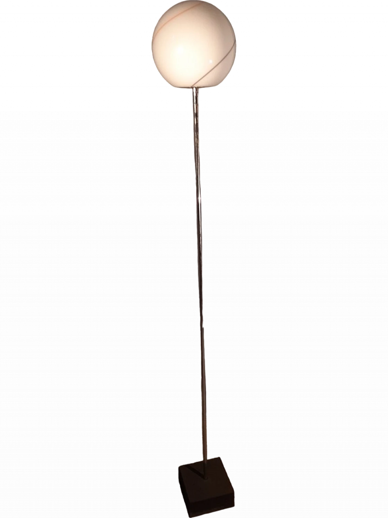 Cast iron and glass floor lamp by Roberto Pamio for Leucos, 1960s 7