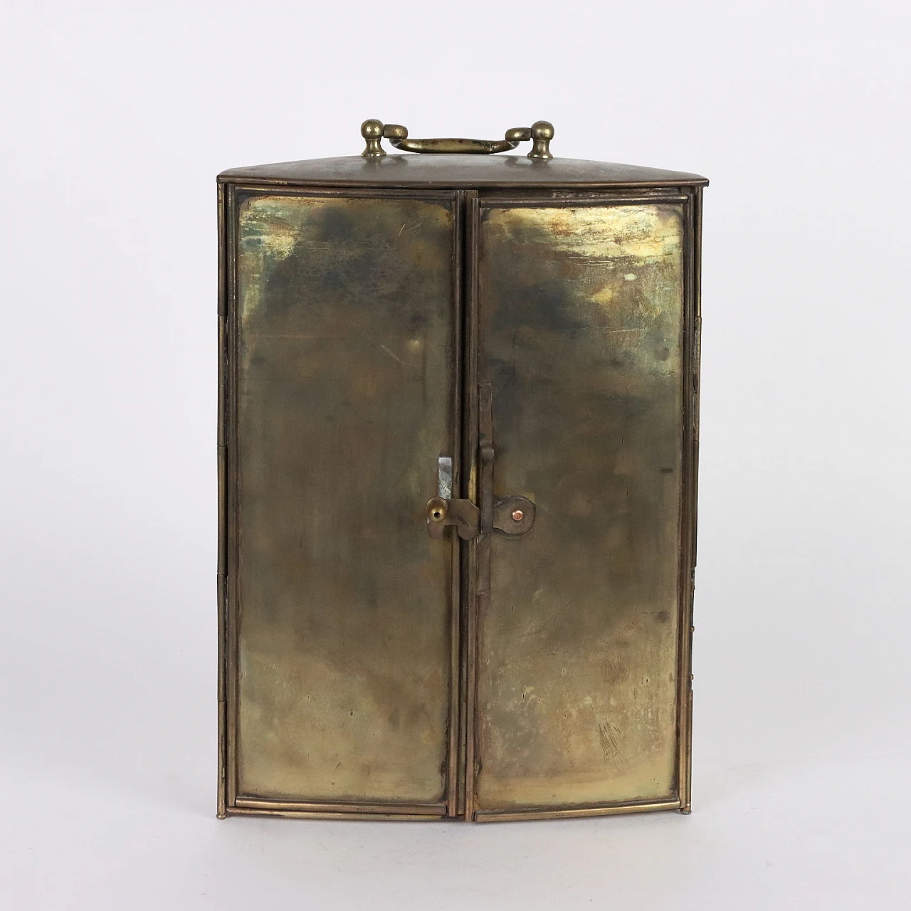 Altarino in ottone a doppia anta con incisione raffigurante Comunione 6