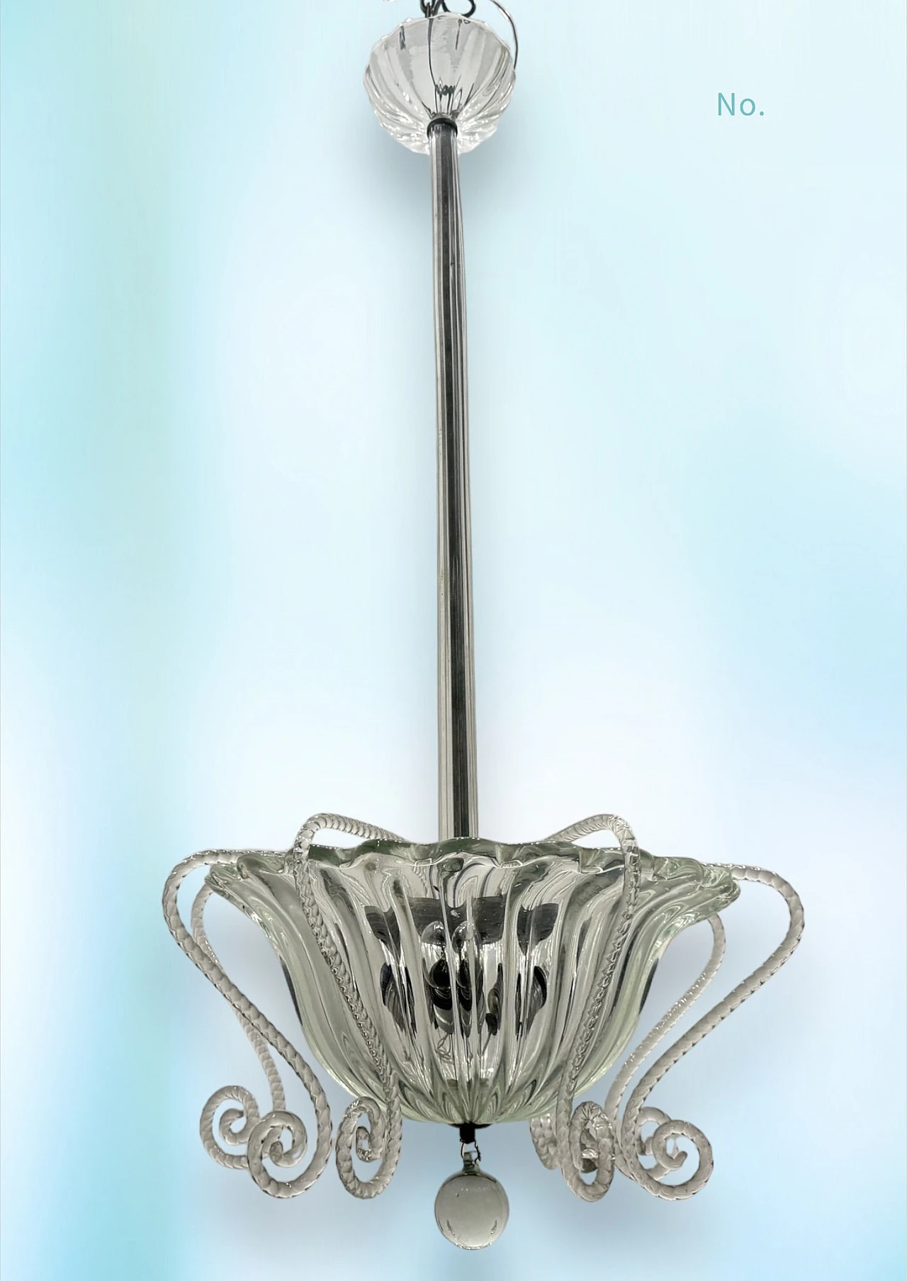 Murano glass ceiling lamp, 1950s 3