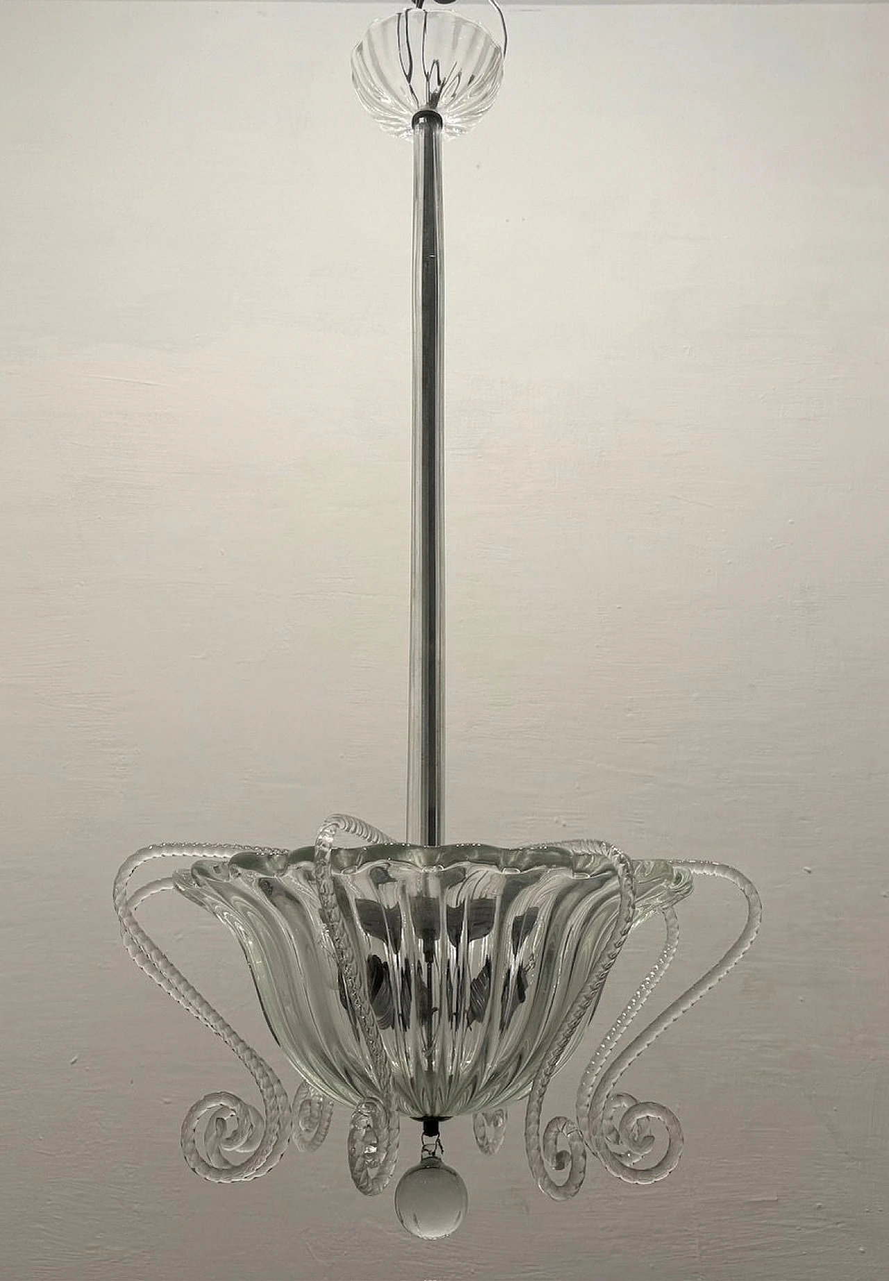 Murano glass ceiling lamp, 1950s 4
