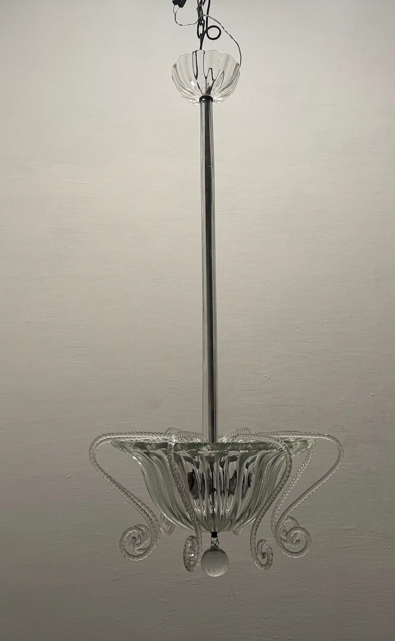 Murano glass ceiling lamp, 1950s 5