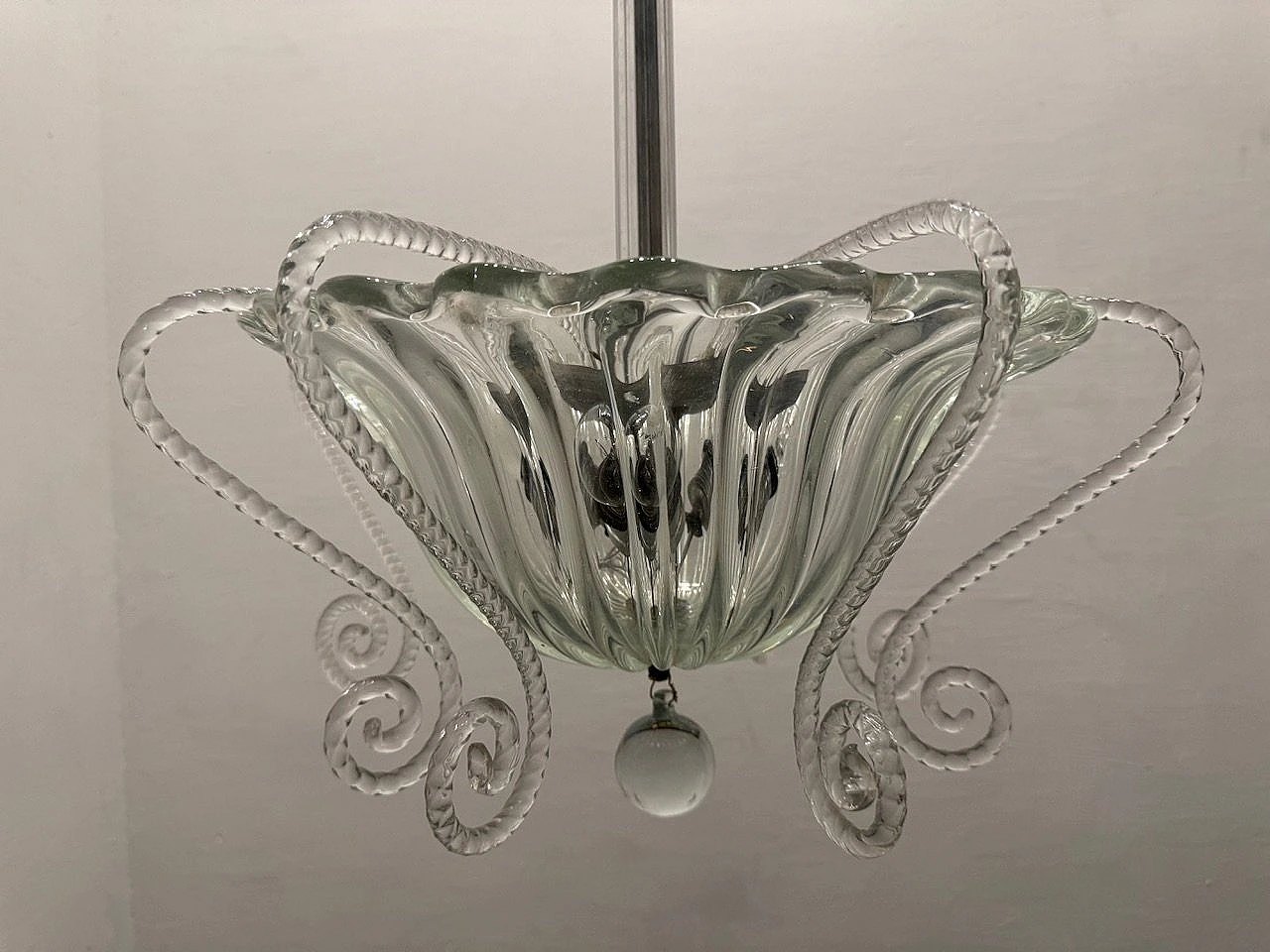 Murano glass ceiling lamp, 1950s 7