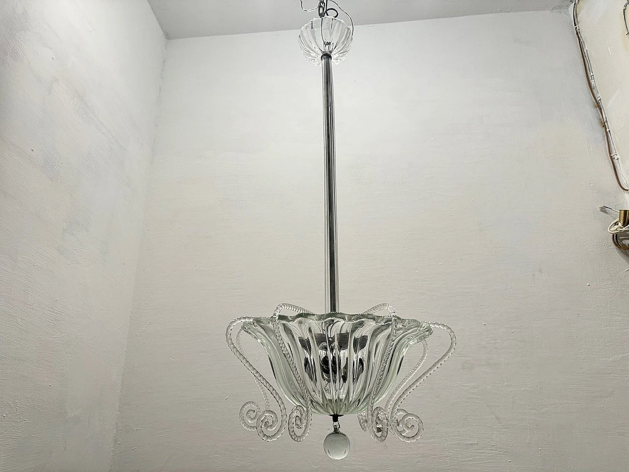 Murano glass ceiling lamp, 1950s 9