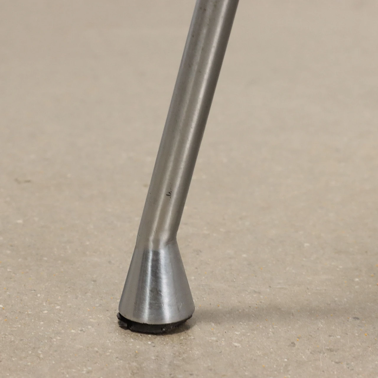 Pair of chairs in black leatherette and chromed metal, 1960s 7