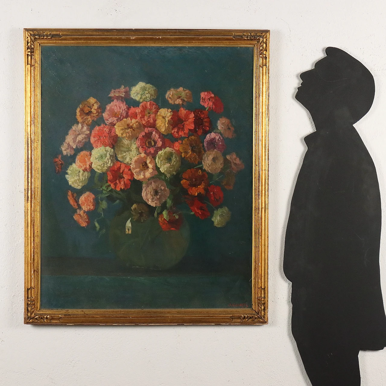 Adele Bossi Carozzi, Floral composition, oil on panel 2