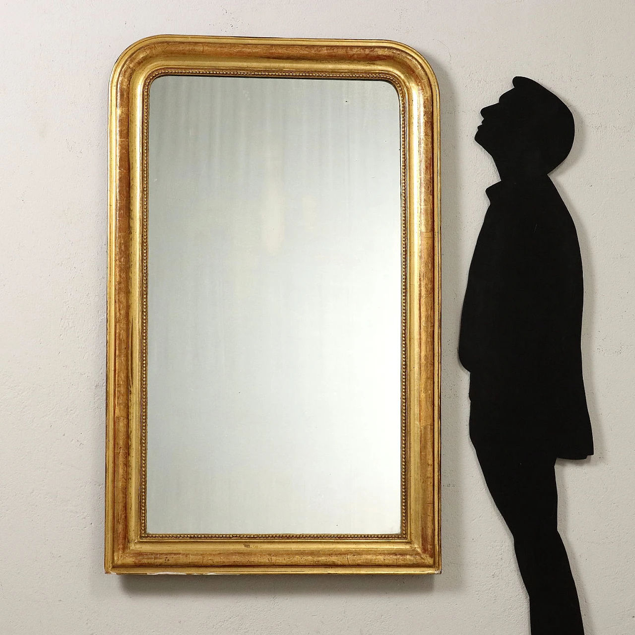 Louis Philippe mirror with gilded poplar frame, 19th century 2