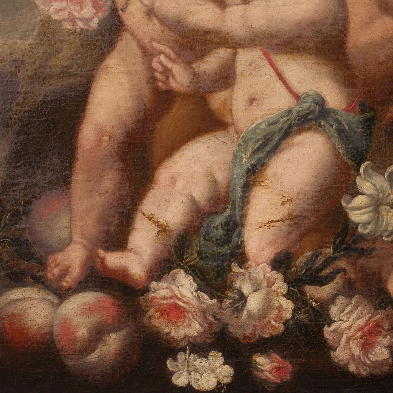 Italian painting Game of Putti, 17th century 11