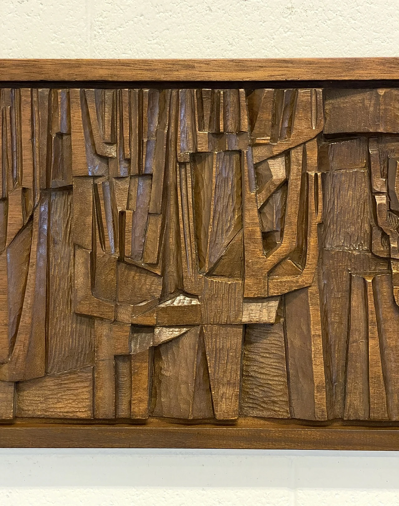 Large panel sculpted in bas-relief  Turin school 1960s 6