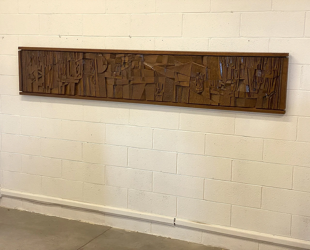 Large panel sculpted in bas-relief  Turin school 1960s 12