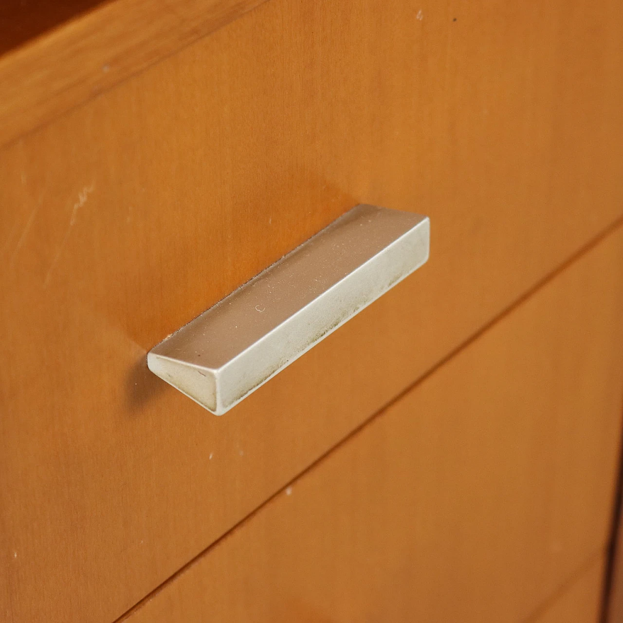 Walnut veneered desk with formica top and metal legs, 1970s 5