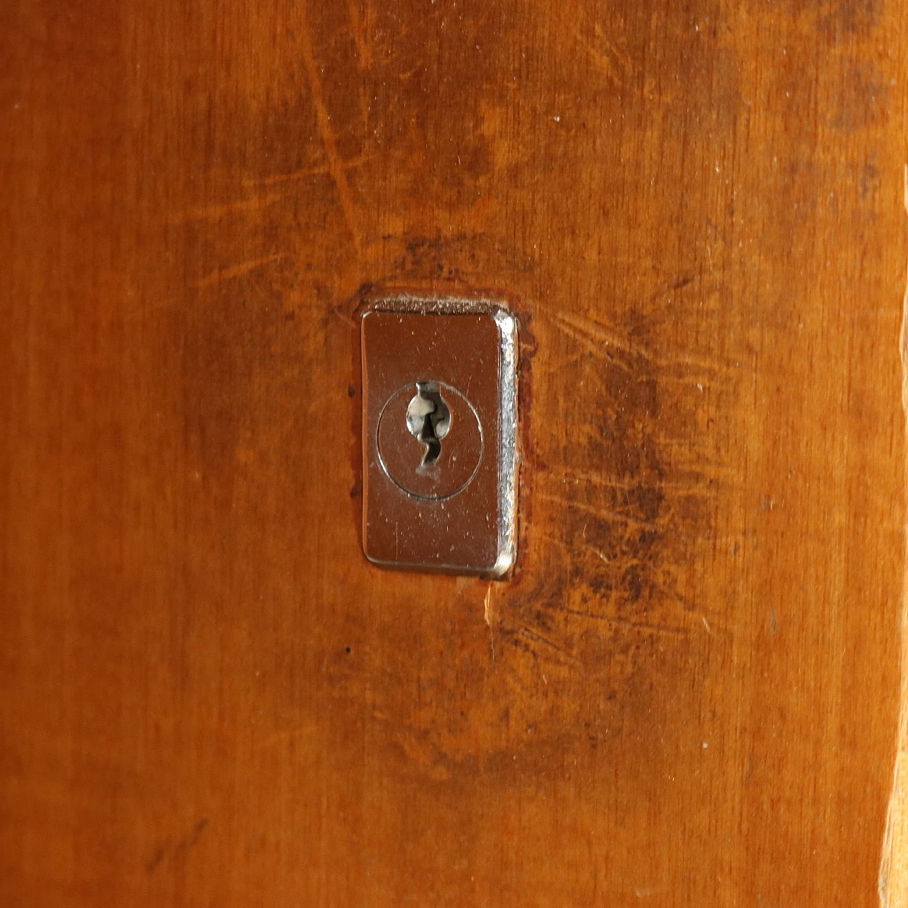 Walnut veneered desk with formica top and metal legs, 1970s 6
