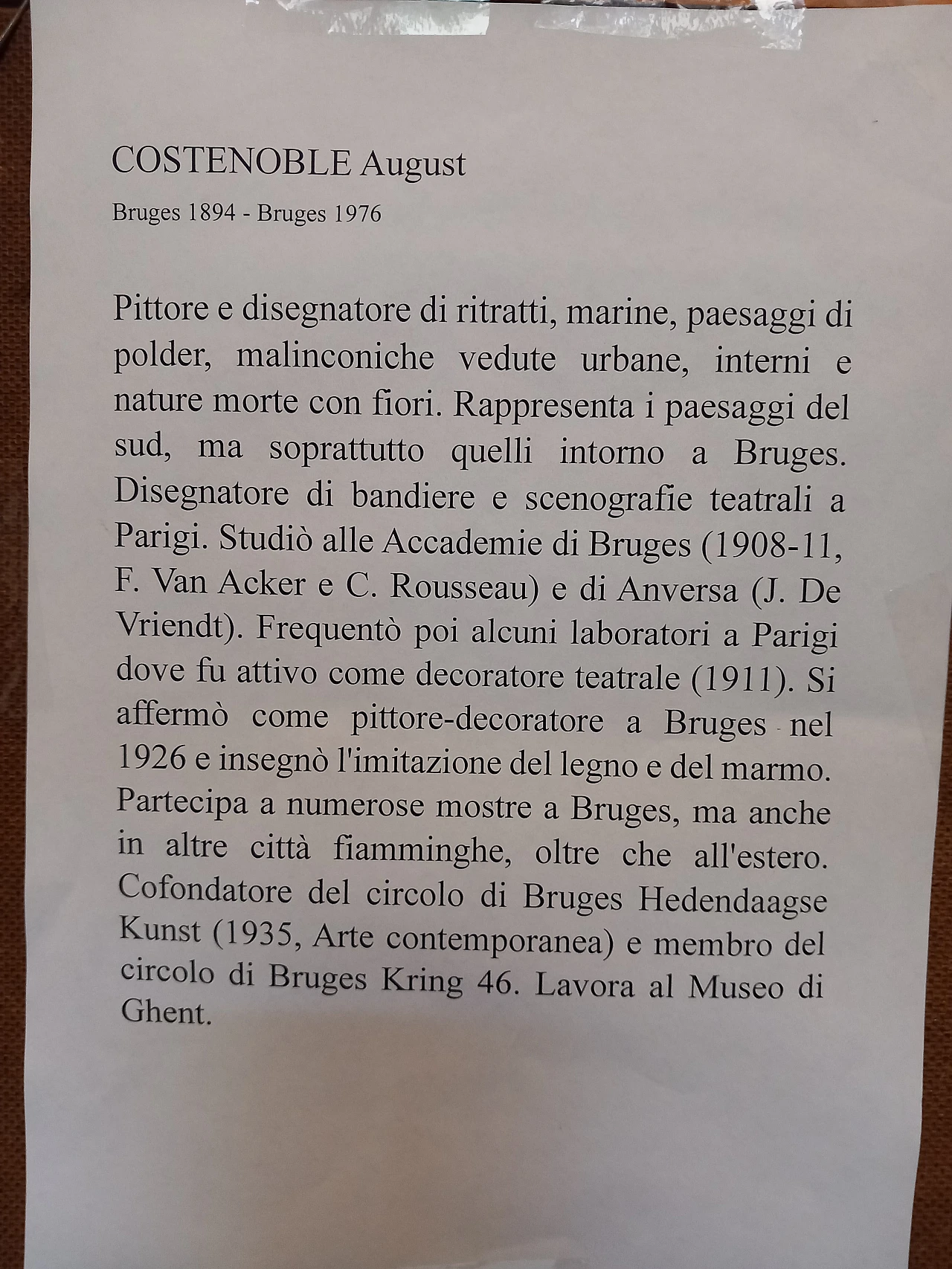 August Costenoble, Paesaggio Costa Azzurra, Bruge, 1894-1976 8
