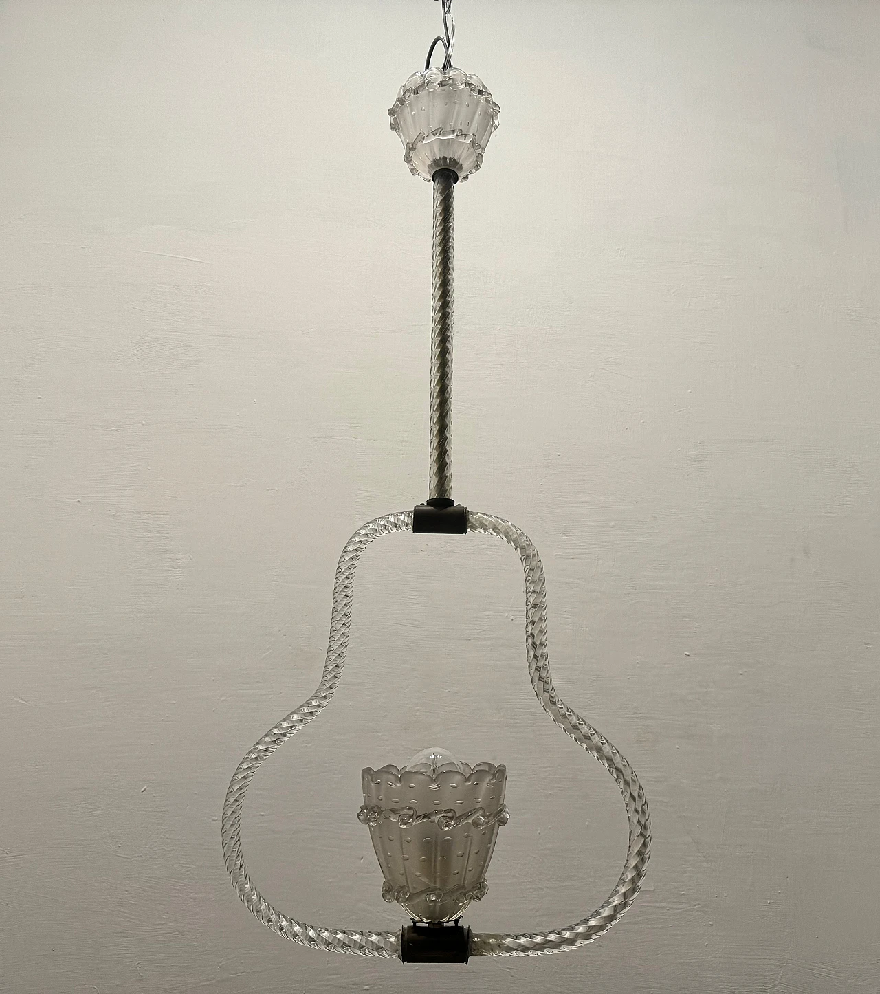 Lampadario in vetro di Murano, Anni '70 3