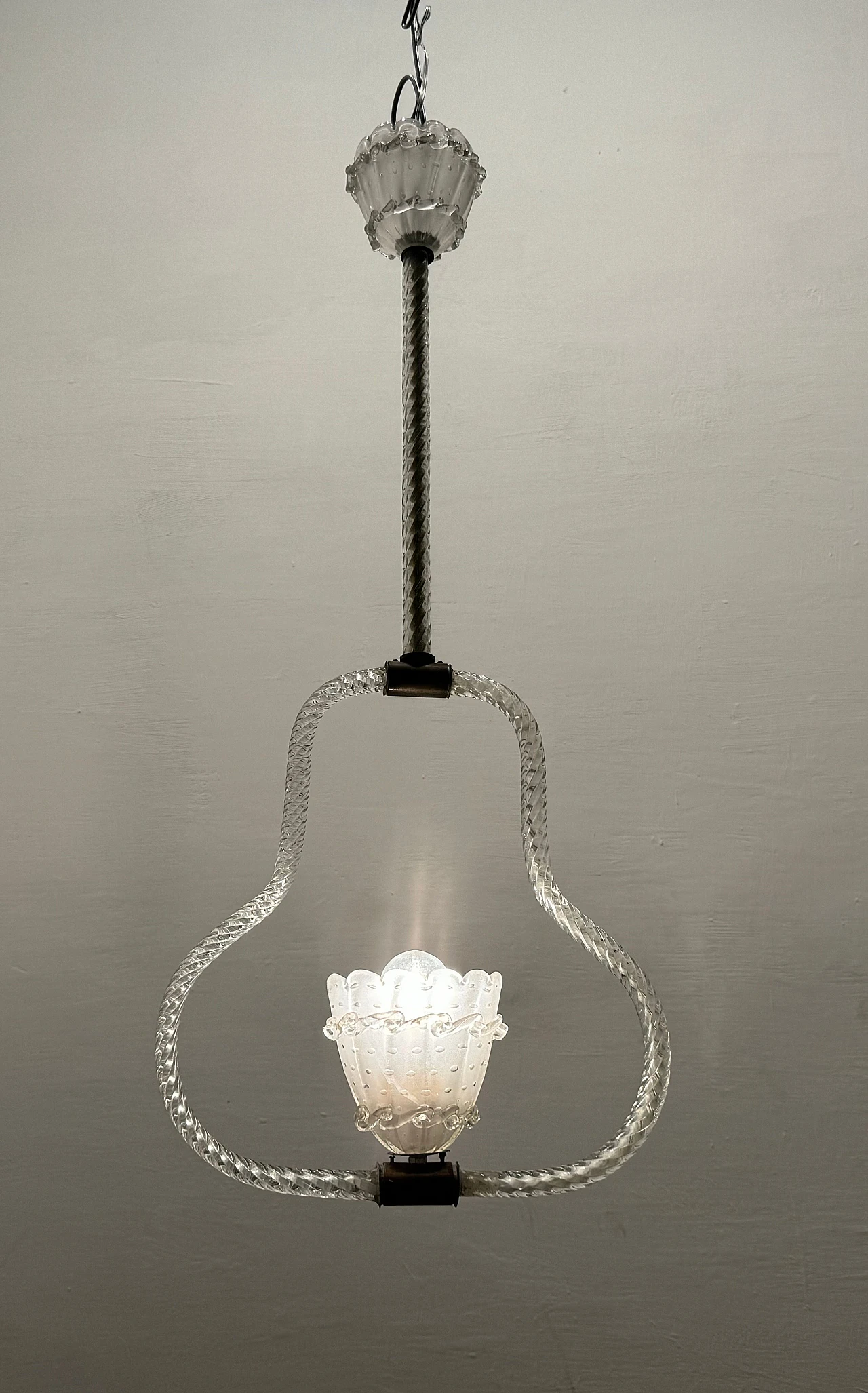 Lampadario in vetro di Murano, Anni '70 5