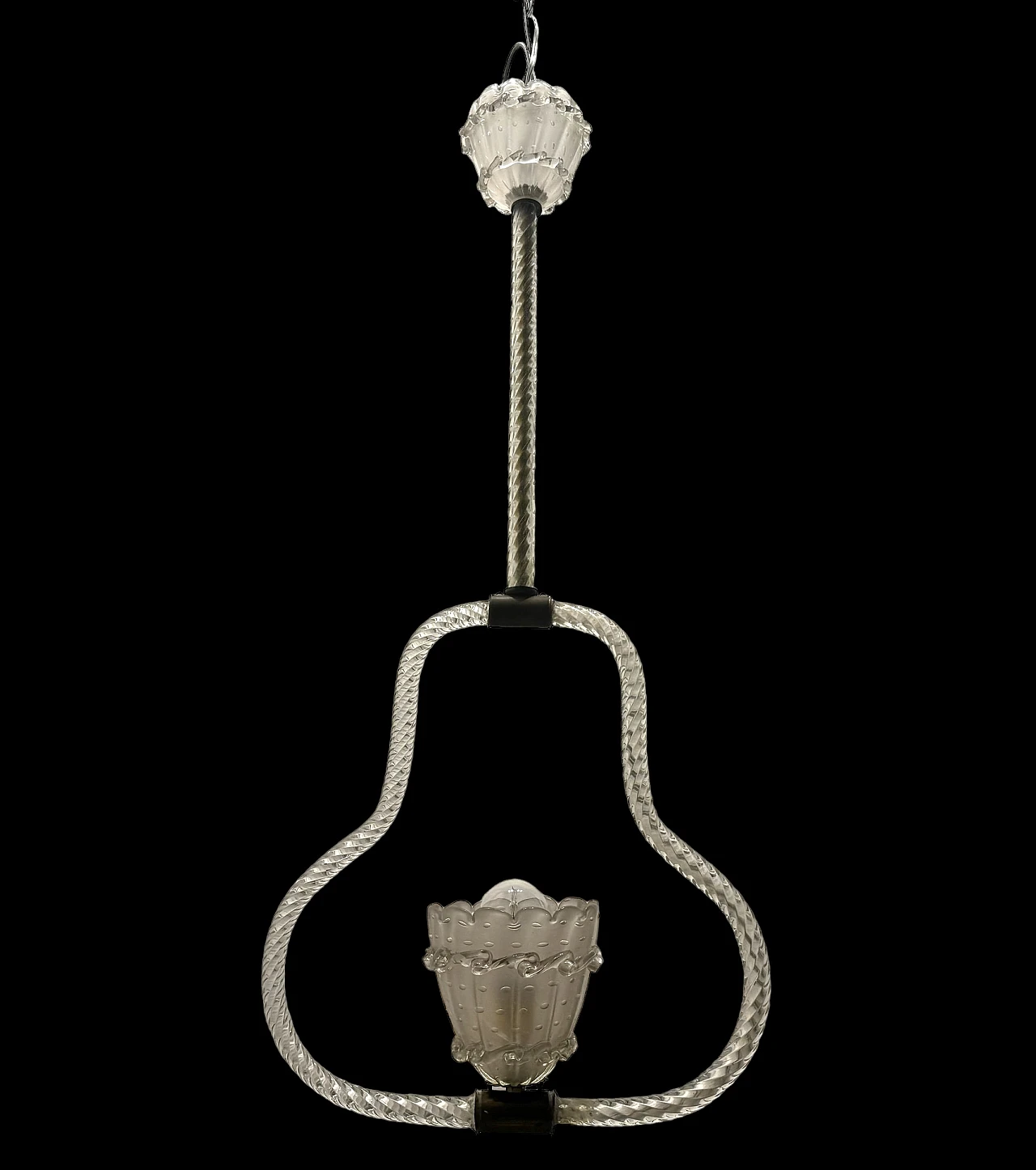 Lampadario in vetro di Murano, Anni '70 11