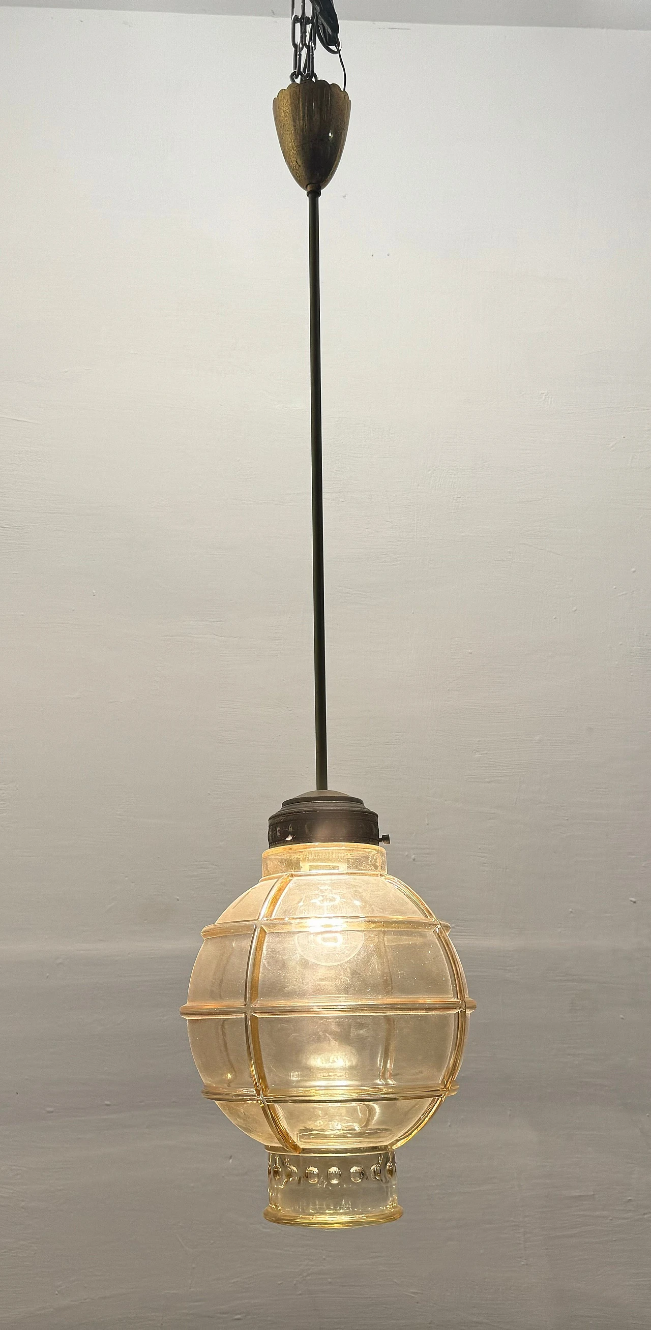 Vintage Glass Pendant, 1960s 4