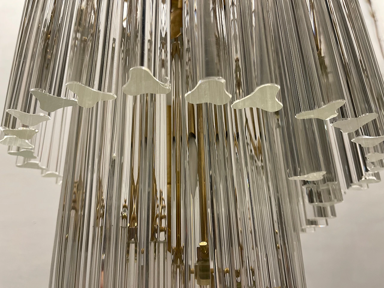 Large Murano Glass Trilobi Spiral Chandelier, 1970s 6